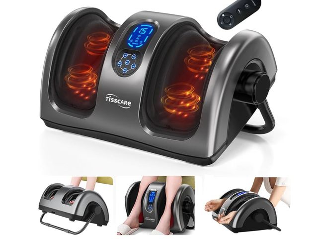 Lot 96-164383 - TISSCARE Foot Massager with Heat, FSA HSA Eligible, Shiatsu Foot Massager for Plantar Fasciitis, Neu...