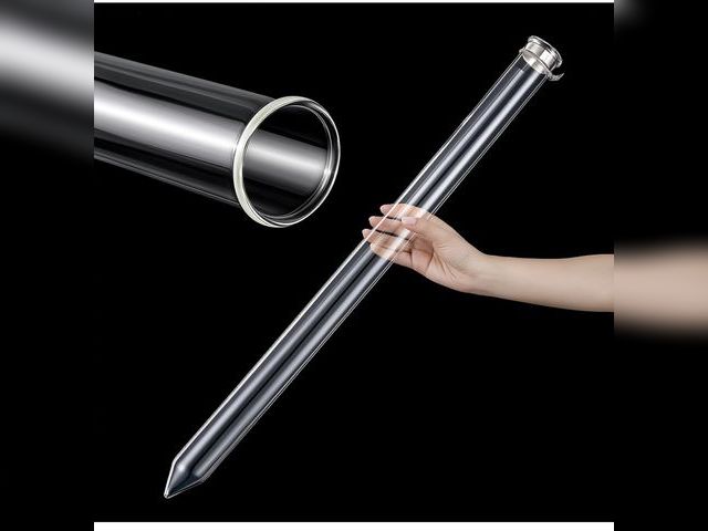 Lot 96-221771 - Glass Extractor Extraction Filter Tube 30" Long 50mm Diameter Thick and Sturdy Extraction Filter Tub...