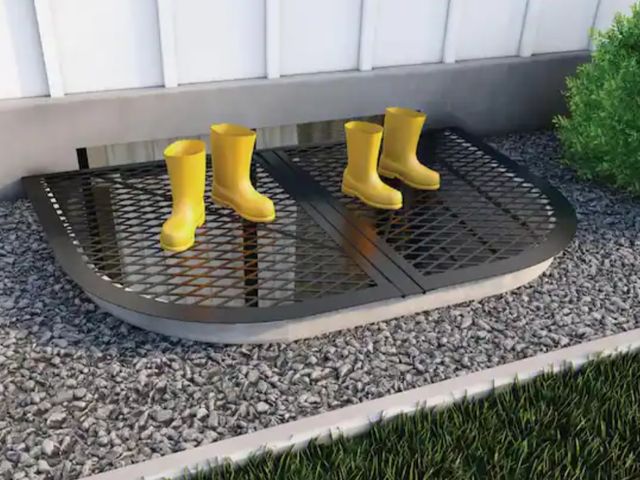 Lot 96-181888 - feldhawk
Window Well Cover 38 in. W x 52 in. H x 3.5 in. D Steel Powder Coated Black D Shaped Egress...