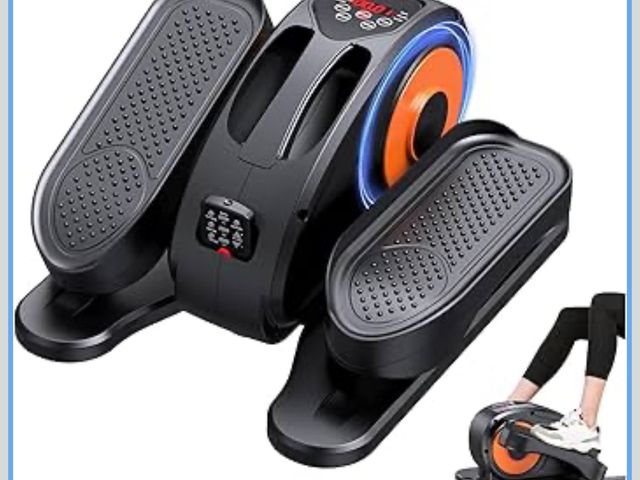 Lot 96-178004 - Under Desk Elliptical, Electric Seated Pedal Exerciser, Quiet &amp; Compact Mini Ellipse Leg Exercis...