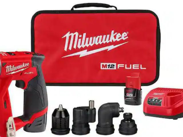 Lot 96-226311 - Milwaukee
M12 FUEL 12V Lithium-Ion Brushless Cordless 4-in-1 Installation 3/8 in. Drill Driver Kit w...