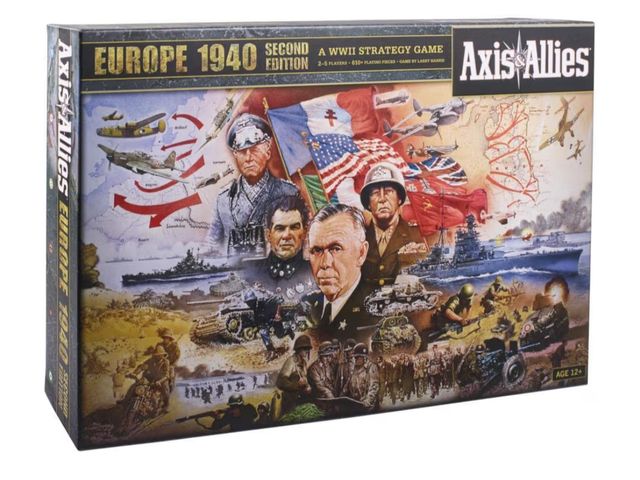 Lot 96-192111 - Avalon Hill Axis &amp; Allies Europe 1940 Second Edition WWII Strategy Board Game, with Extra Large ...