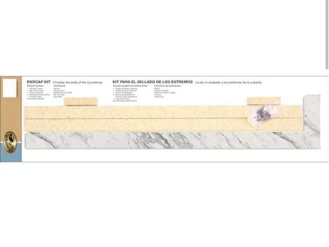 Lot 96-194110 - Hampton Bay
Wilsonart Laminate End Cap Kit in Textured Calcutta Marble with Eased Edge New