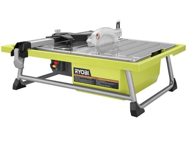 Lot 96-222240 - RYOBI 4.8-Amps 7 in. Blade Corded Tabletop Wet Tile Saw MSRP $119

Appears lightly used, untested
