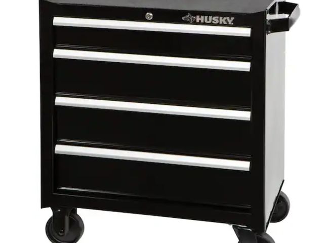 Lot 96-163485 - Husky
26.5 in. W x 18 in. D Standard Duty 4-Drawer Rolling Tool Cabinet in Gloss Black
New
Msrp $199...