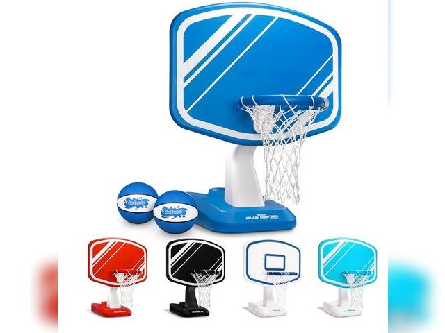 Lot 96-160446 - GoSports Splash Hoop PRO -- Swimming Pool Basketball Game, Includes Poolside Water Basketball Hoop, ...