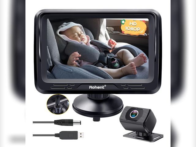 Lot 96-191098 - Rohent Car Camera for Baby USB: Plug and Play Easy to Install Crystal Night Vision Wide View Angle f...