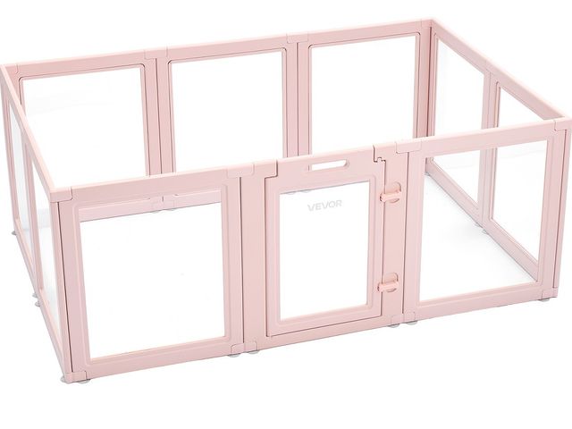 Lot 96-188857 - Dog Whelping Box, 60x39x23 in Plastic Dog Whelping Pen for Medium Sized Dogs, Waterproof Transparent...