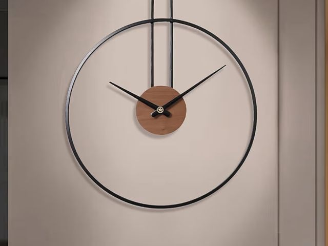 Lot 96-177378 - Decorative Wall Clock for Living Room,Metal &amp; Walnut Dial Home Decor

New. Actual item may vary ...