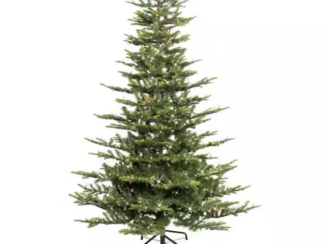 Lot 96-211381 - Puleo International 7.5 ft. Aspen Fir Artificial Christmas Tree with 700 Warm White Lights MSRP $259...