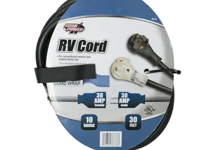 Lot 96-162222 - Southwire
30 ft. 10/3 STW 30-Amp RV Power Extension Cord with Power Light Lighted Plug

New