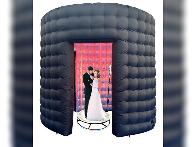 Lot 96-211192 - SAYOK 10ft Diameter Round Inflatable LED 360 Photo Booth Enclosure with LED Lights &amp; Blower, 360...