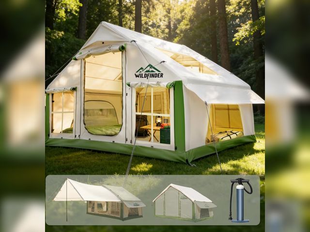 Lot 96-193493 - Wildfinder Inflatable Tent, Quick Setup Blow Up Tents, Waterproof Oxford Inflatable House for Campin...