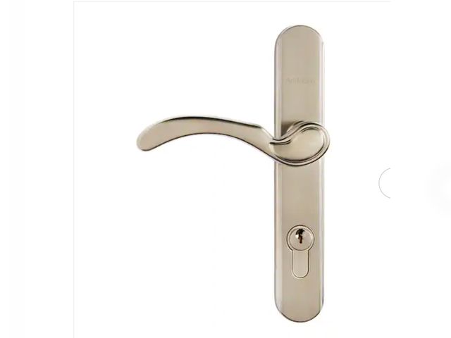 Lot 96-179971 - Andersen 3000 and 4000 Series Nickel Traditional Storm Door Handle Set Open package, loose hardware ...