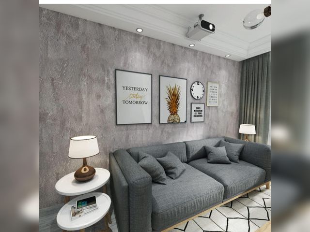 Lot 96-184997 - 24"x236" Wide Faux Concrete Wallpaper Peel and Stick Countertops Waterproof Matte Cement Contact Pap...