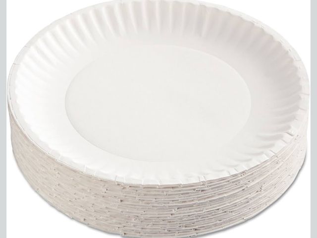 Lot 96-178254 - AJM Packaging Corporation Paper Plates, 9" Diameter, White, 100/Pack New