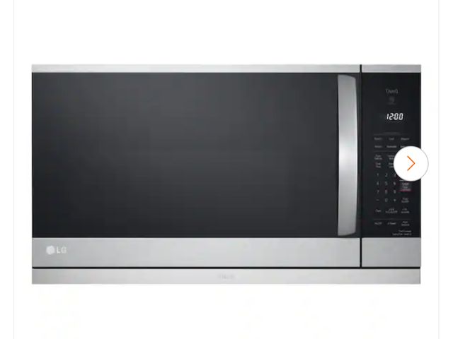 Lot 96-157212 - LG 
2.1 cu. ft. 30 in. Width PrintProof Stainless Steel 1,050-Watt Smart Over-the-Range Microwave Ov...