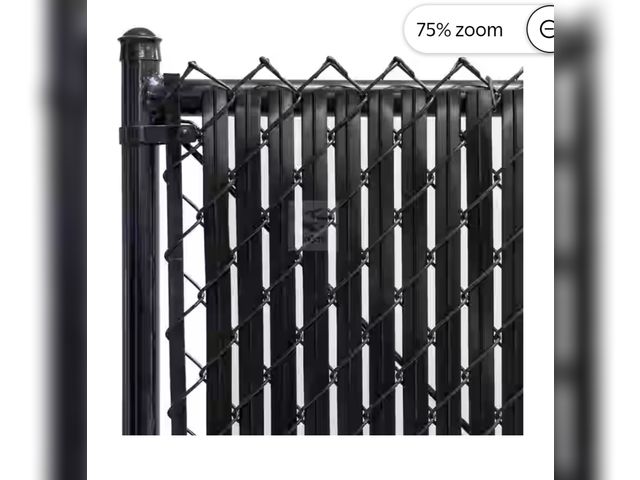 Lot 96-188048 - Fenpro Chain-Link Fence Blade Slats with Bottom Lock (6-ft, Black) New