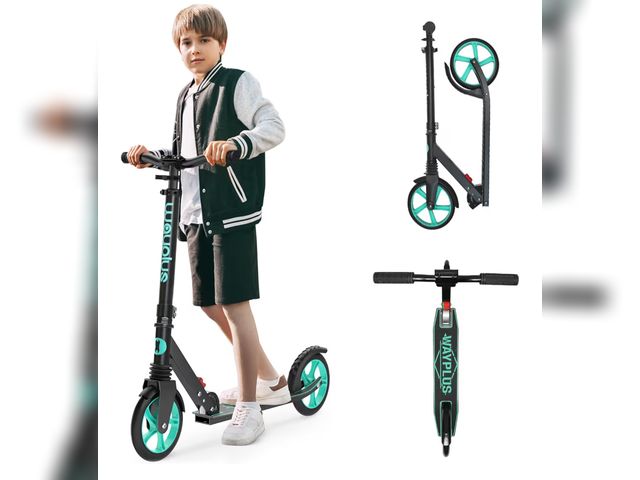 Lot 96-176697 - Kick Scooter for Ages 6+,Kid, Teens &amp; Adults. Max Load 240 LBS. Foldable, Lightweight, 8IN Big W...