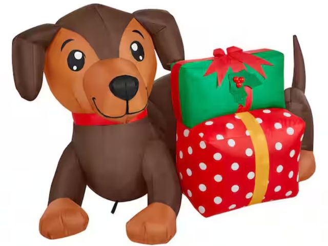 Lot 96-191749 - Home Accents Holiday, 4ft LED Dachshund with Present
Used Untested