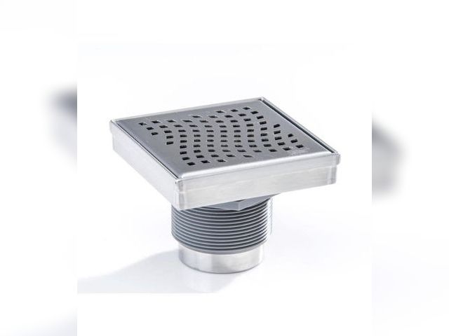 Lot 96-221868 - Oatey Designline 4 in. × 4 in.
Stainless Steel Square Shower Drain with Wave New
Pattern Drain Cover
