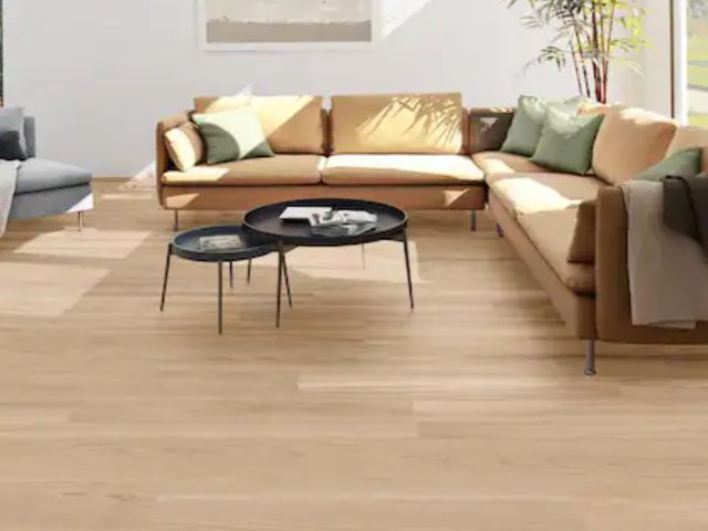 Lot 96-176598 - Approximately 60 ft² Lifeproof
Peace Ridge Oak 22 MIL x 8.7 in. W x 48 in. L Click Lock Waterproof L...
