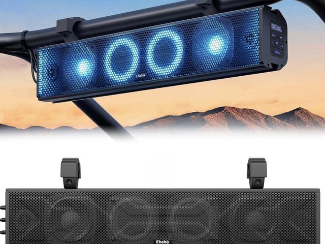 Lot 96-209956 - Ehaho 25 Inch UTV Sound Bar, ATV SoundBar Bluetooth with RGB Lighting, IP66 Waterproof Golf Cart Sou...