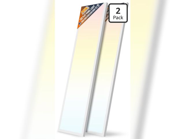 Lot 96-209931 - 1x4 Led Flat Panel Light Surface Mount Ceiling Light, 5CCT 3000K/3800K/4500K/5200K/6000K Dimmable, 2...