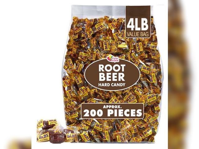 Lot 96-173330 - Root Beer Barrels - Rootbeer Barrels Hard Candy - 4 Pounds - Old Fashioned Candies - Individually Wr...