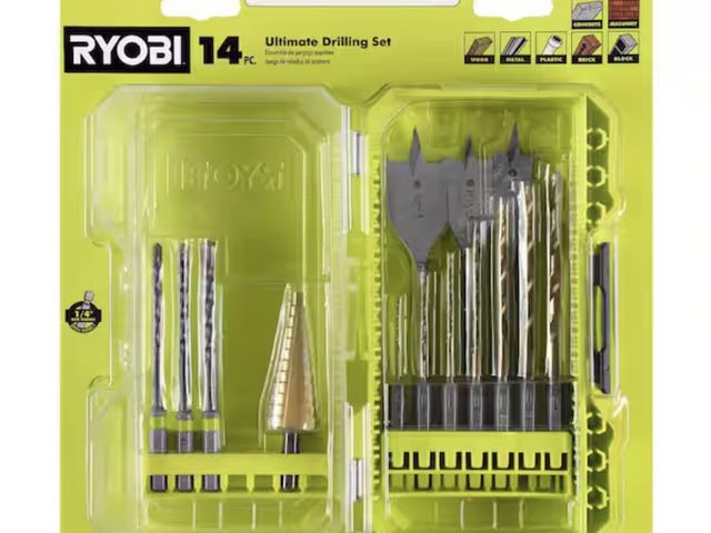 Lot 96-211883 - RYOBI
Ultimate Drilling Set (14-Pieces
New
