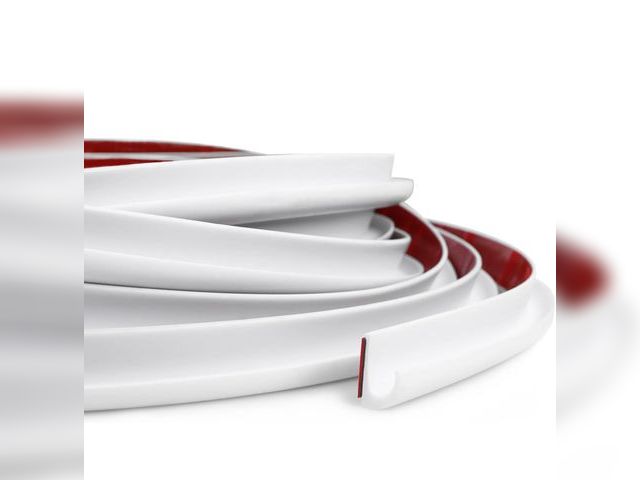 Lot 96-163957 - RV J-Shape Rain Gutter Rubber Drip Rail 40Ft, 1/2 Inch RV Trim Molding, Weather Stripping with Self-...