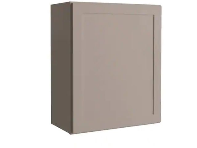 Lot 96-166102 - Hampton Bay Courtland 24 in. W x 12 in. D x 30 in. H Assembled Shaker Wall Kitchen Cabinet in Sterli...