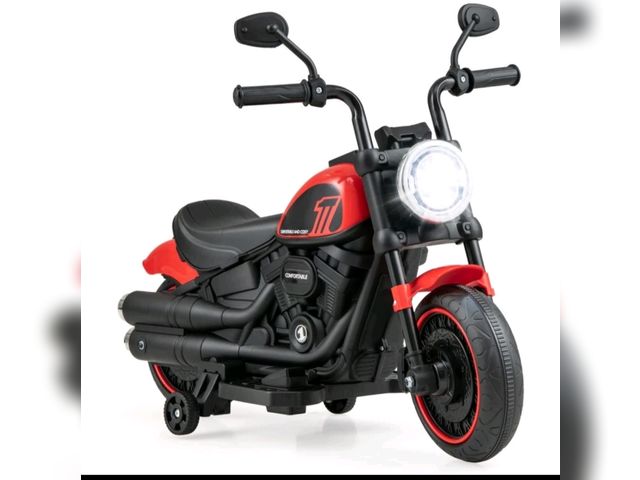 Lot 96-188602 - Kids Ride on Electric Motorcycles Gift Kids w/Training Wheels and LED Headlights Used, disassembled,...