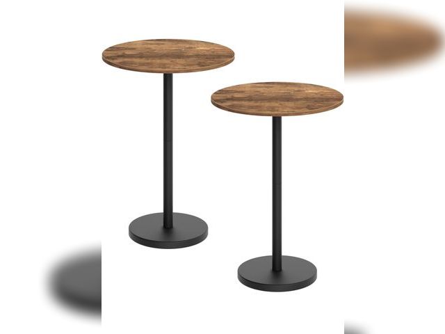 Lot 96-176081 - Bar Table, Round Bar Table Set of 2
Unused open box