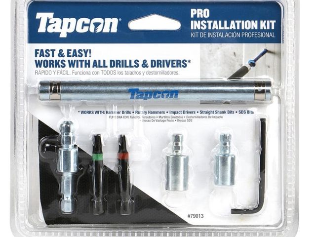 Lot 96-173556 - TapconPro Installation Tool Kit with Star
Bit for Concrete Anchors
New