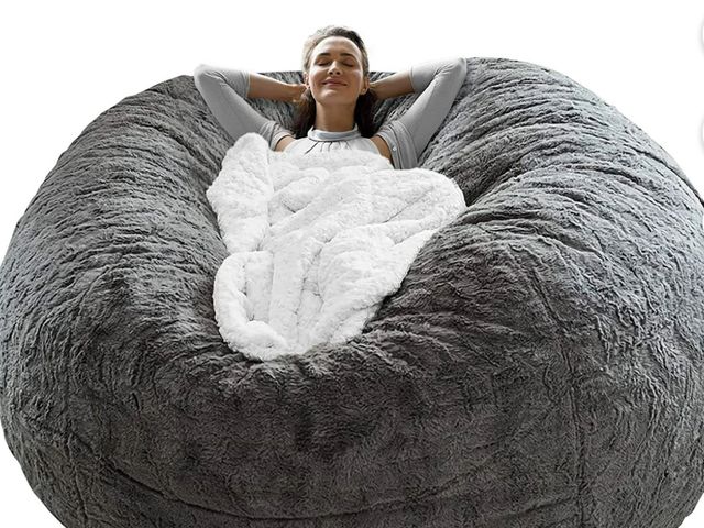 Lot 96-178080 - RAINBEAN Bean Bag Bed Chair Sofa Cover, (Cover only,No Filler) Plush Comfortable Round Soft,Kids Cou...