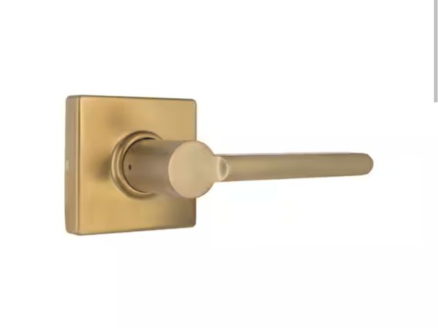Lot 96-163021 - Defiant Tonebridge Brushed Gold Hall/Closet Door Lever with Square Rose New