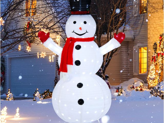 Lot 96-192245 - Costway 6 FT Lighted Artificial Christmas Snowman Pre-Lit Pop-up Xmas Snowman
New