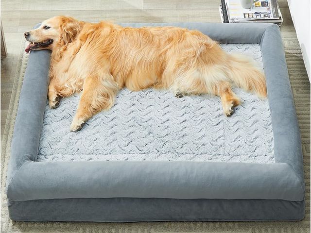 Lot 96-190270 - Giant Dog Bed, Washable Dog Couch with Removable Waterproof Cover, Orthopedic Large Pet Sofa Bed wit...