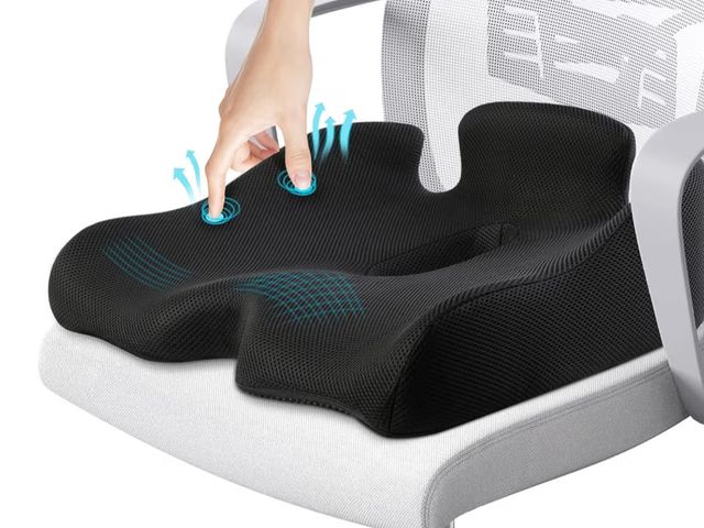 Lot 96-180769 - Benazcap X Large Memory Seat Cushion for Office Chair Pressure Relief Sciatica &amp; Tailbone Pain R...