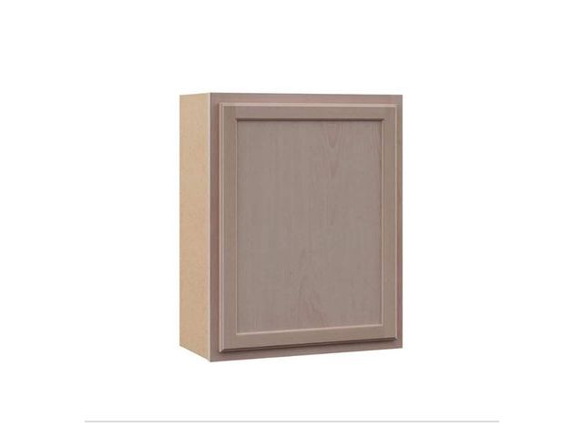 Lot 96-171965 - Hampton Bay 24 in. W x 12 in. D x 36 in. H Assembled Wall Kitchen Cabinet in Unfinished with Recesse...
