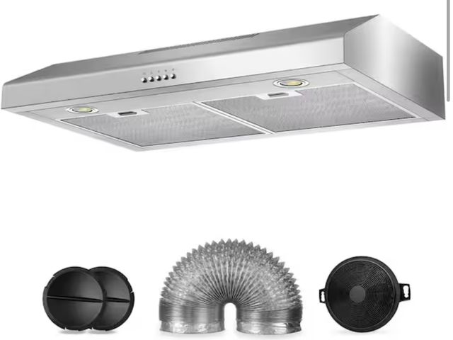 Lot 96-172082 - Velivi
30 in. 450 CMF Convertible Ductless Under Cabinet Range Hood w/ 3-Speed Mechanical Control 2-...