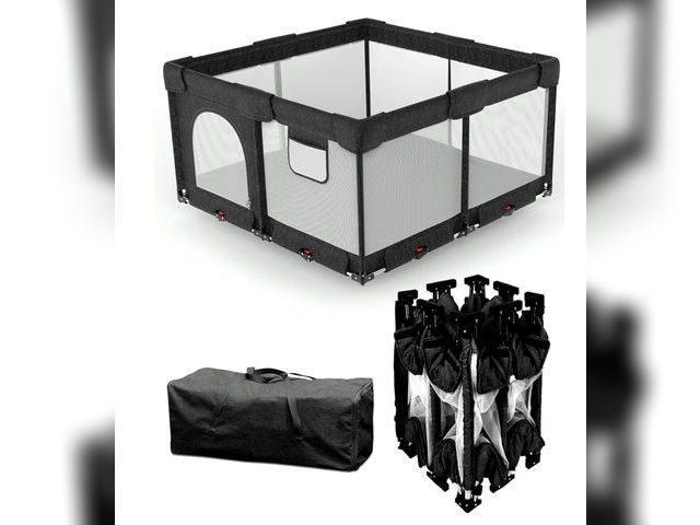 Lot 96-179539 - Dearlomum Foldable Baby Playpen with Non Removable Mat, Extra Large Collapsible Play Yard for Babies...