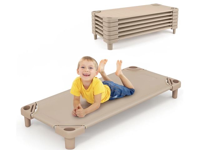 Lot 96-197321 - Kids Stackable Daybed, 6 Pack, Detachable Oxford Cloth, Beige New