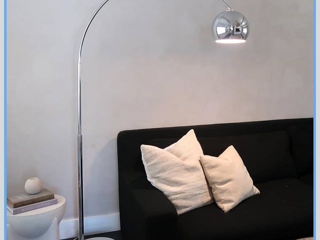 Lot 96-173862 - Brightech Olivia Floor Lamp, Arc Lamp for Living Rooms, Standing Lamp with LED Light Bulbs for Bedro...
