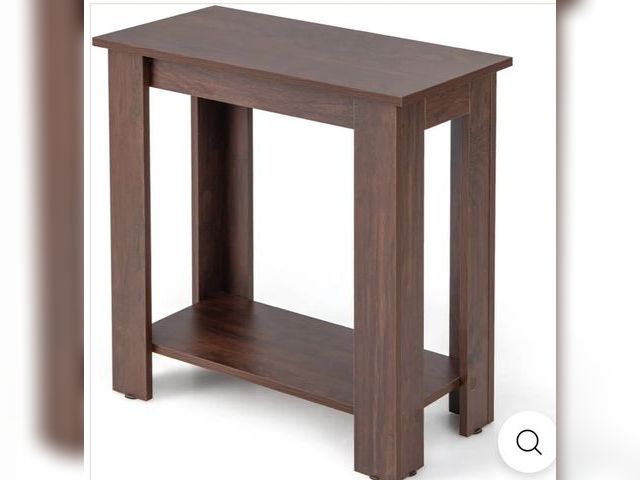 Lot 96-197983 - Giantex 2-Tier End Table White, Modern Side Table with Storage Shelf New