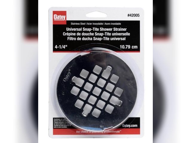 Lot 96-230422 - Oatey
4-1/4 in. Round Universal Snap-In Shower Strainer in Stainless Steel
New