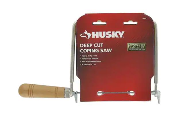 Lot 96-170495 - Husky 6 in. Coping Saw with Wood Handle Lightly used untested