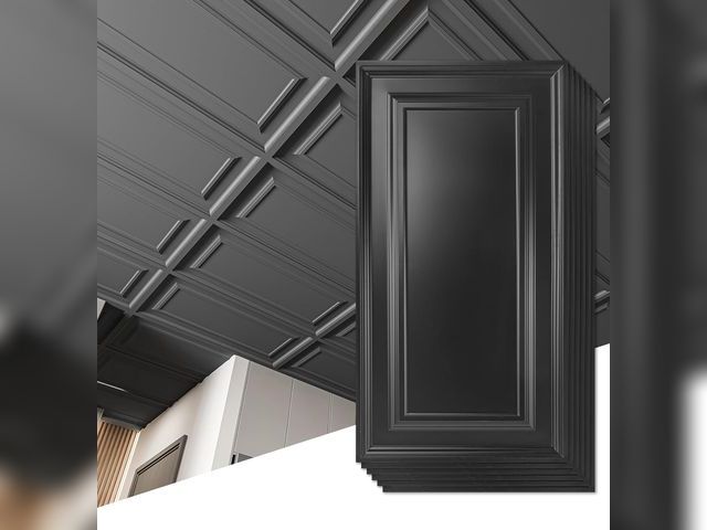 Lot 96-177880 - Art3d 12-Pack Drop Ceiling Tiles 2x4 Ft, PVC Decorative Ceiling Covering Panels for Basement Kitchen...