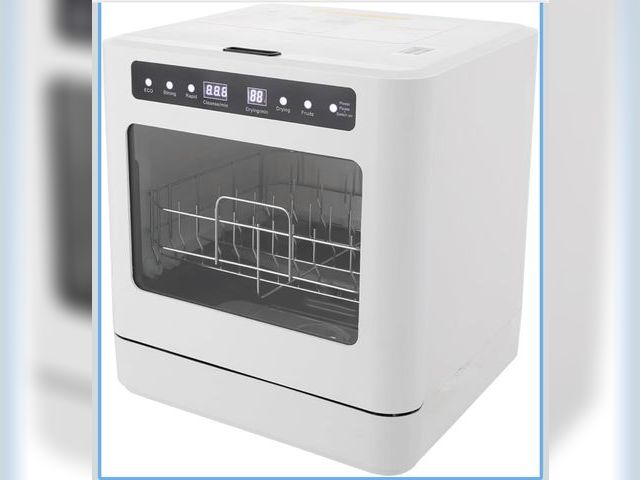 Lot 96-211211 - Single Dishwasher, Mini Countertop Dishwasher with 4 Cleaning Modes and LED Display Screen for Apart...